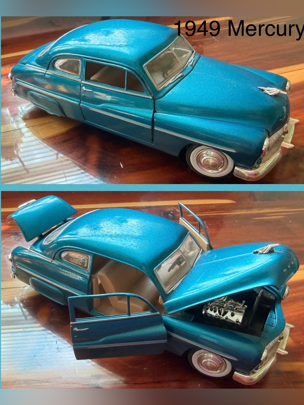 Vintage Style Blue Toy Car Model - Kids Toy